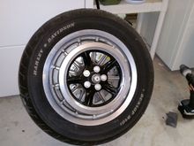 pulley/sprocket is back from powder-coating and polished.  mounted