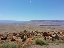 Notice the BIG canyon in the background...back where I came from and the Grand Canyon starts downstream a ways...