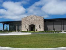 Outside the new winery Off Hwy 81 south of Grand Bend Ontario. The winery is named the "Dark Horse Winery"