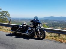 Closer to a Street Glide than anything else.  2017 FLHTP.  Beautiful day for a ride in the Shenandoah Valley.  :)
