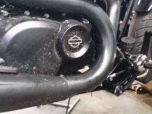 Brake side forward controls made for the Street adjusted and modifed by Harley to fit my Street Rod