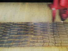 Took to passes to burn the wood deep enough to use as an embosser