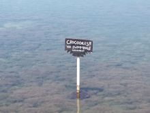 They are not kidding when they say “No Swimming” in the lagoon area.