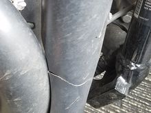 About 100 miles later, currently held on by a out 3/16ths of material