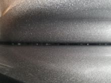 grit and grime in seam