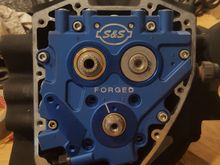 S&S 583 Cams (chain) Installed, S&S TC3 camplate bolted in.
