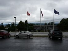 After a very soggy and windy morning ride up the lower peninsula we arrive in Petosky Michigan. The weather upon our arrival was also less than favorable.