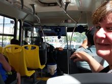 Taking the public transit to the marina area yesterday.