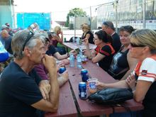 Of course last but not least, a stop at the beer tent after the ride and bikes are parked.