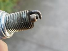 This is the plug with 46 and 3 turns out.  Today I ran the 46 with 4 1/4 turns out and I got no cough.  