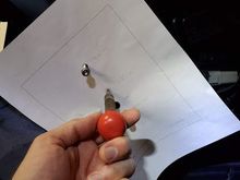 I used a center punch starter to mark my hole, so drill bit wouldn't walk. 