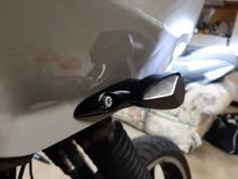 Alloy art l.e.d turn signal.   Bright white running lite with amber turns 