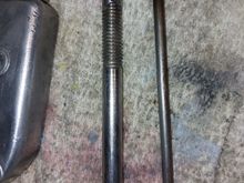 I use both of these to reseat the check ball. The big one is a 3/8 bolt with check ball welded perfectly straight on.  The one on the right is a a hand tool for fine grinding the seat. 