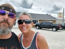 She got hangry, so we stopped at this little bar and grill, in Cordova Illinois. 
