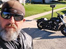 Nice cool morning.  I opted to wear my Dad's leather jacket...its much lighter than mine.