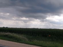 They loomed, they chased, but they only dropped a handful of rain drops on me. 