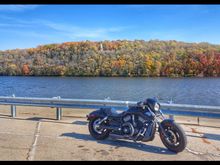 It was beautiful along the Rock River this afternoon. Lots of bikes, a Corvette club and a Porsche club.