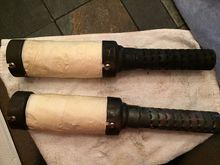 Rush Big Louie 2-1/4" baffles, repacked with Drag Specialties' repacking material.