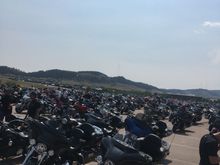 Black Hills HD parking lot during Sturgis 2017 Rally