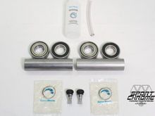 Harley Touring ABS Wheel installation kit with new bearings, chrome valve stems and a Dyna-Bead wheel balancing kit.