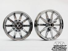 Show Quality Chrome Plated Harley Impeller wheels backed by a Lifetime Warranty from Sport Chrome