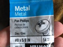 I am using #8 screws. The same size that came with the spacer. 