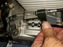 existing clutch cable and new one for foot clutch