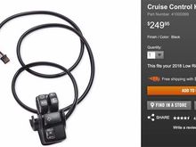 Here's your cruise control.  You could install but would need the dealer to flash the ECU to recognize it.