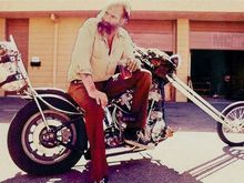 Dick Allen and his long bike, Loco-Motion