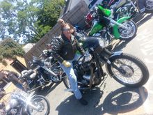 This guy isn't part of the audio group but he showed up at Knuckleheads in Eagle on are really cool 61 BSA