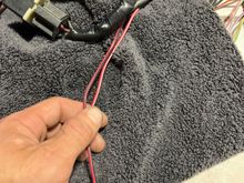 This is a red and grey? And it goes up to the fuse box. So where’s does the other end go? 