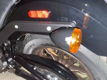 Scratched left turn signal