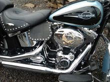 Captain Itch Crotch cooler on a Softail ..