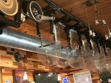 Fan made from Harley windshields and HD belt drive.