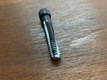 Homemade 1/4 20 thread chaser. Will use this instead of a finish tap to clean out holes. Put grease to catch shavings any junk in flutes.
