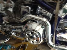 Left side had to be tweaked a little for coil cover clearance.98HRFatBoy that is a Kuryakyn derby cover-part discontinued.