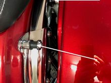 Attachments for backrest. Top arrow is the shock mount.