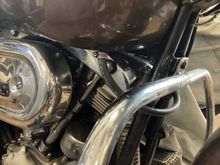 A little late to the party but ‘67FLH. Fuel line in front of down tubes. 