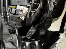 Wire switches to right side behind tank, garmin fuse is the little black box,