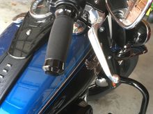 Get a Grip Hand Grips thicker in the middle and have great connection with your hands to gloves.