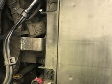 The battery after connections were moved to the fuse block.