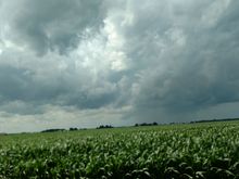 I did get hit with a few sprinkles as I shot down through DeKalb.