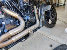 Like other side.   I buzzed off and then drill stock dyna peg mounts to accept the rear sets 
