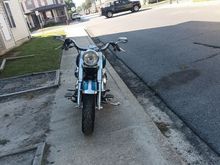 Front view of the burly slammer kit Installed