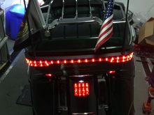 This is the factory "run" mode, and note that the incandescent center tail lamp was swapped for the HD LED version. I also hadn't gotten the Air WIng LED or the HD run/brake fender tip light yet.