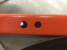 You can see it's off. Nut is welded on inside, so drilling fender is not an option...at least without grinding nut off.