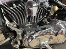 For clutch and hand shifter installed. Found the door knob at an antique store, thought it’d give it a cool look. I’m a sucker for brass, every bike I build I put brass accents on.