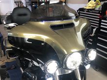 Ciro lighted fairing trim (black) and eBay wind screen. 