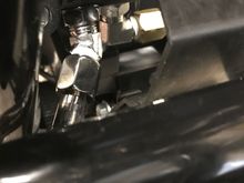 Fittings off the Oil Bud Kit. Left fitting routes to the closest front Cooling Element fitting. Right fitting routes the the rear cooling element on the left side.