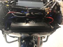 b52 installed under radio, massive installed on top of headlight